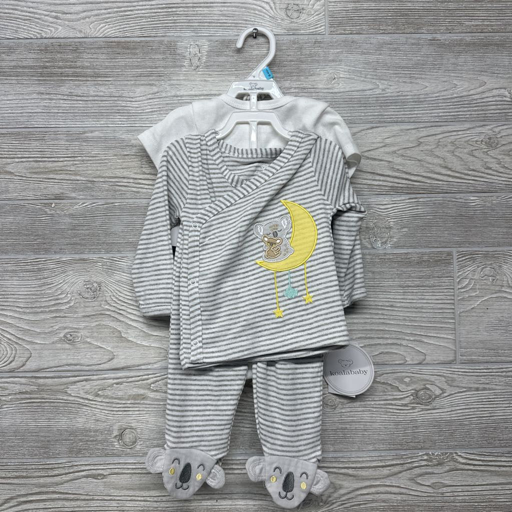 NEW Side Snap Shirt Koala Bear, Pants, Worth The Wait Bodysuit & Hat 3-6M
