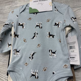 NEW 2 Bodysuit Dogs & Footballs 3M