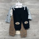 NEW 2 Bodysuit Dogs & Footballs 3M
