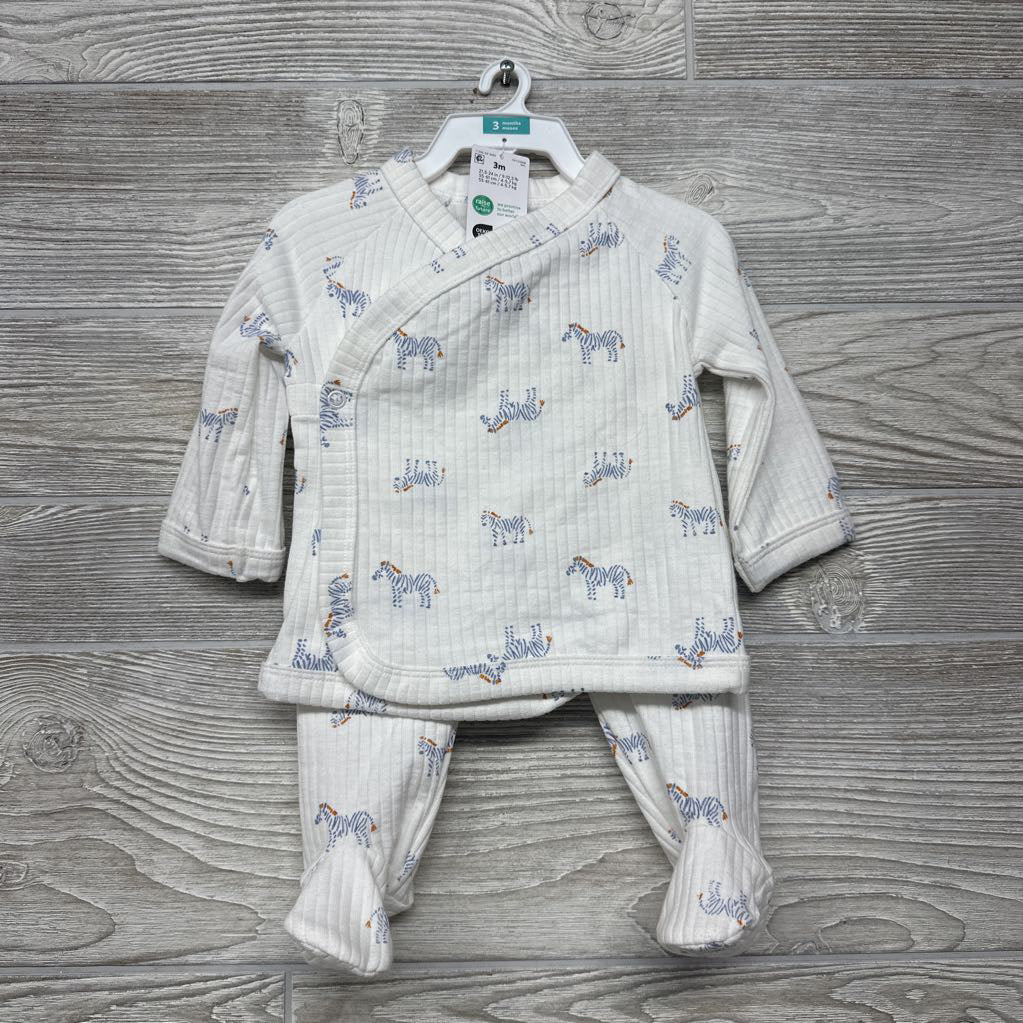 NEW Ribbed Zebra Kimono Shirt & Pants 3M