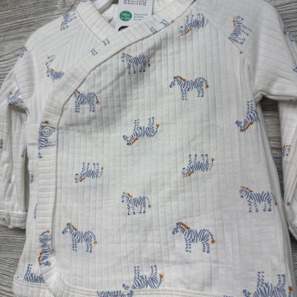 NEW Ribbed Zebra Kimono Shirt & Pants 3M