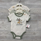 NEW Organic 3 Pk Bodysuits Giraffes, Love My Mommy 0-3M