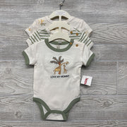 NEW Organic 3 Pk Bodysuits Giraffes, Love My Mommy 0-3M
