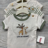 NEW Organic 3 Pk Bodysuits Giraffes, Love My Mommy 0-3M