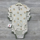NEW Organic 3 Pk Bodysuits Giraffes, Love My Mommy 0-3M