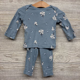 LS Shirt & Pants Flowers 6M