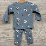 LS Shirt & Pants Flowers 6M