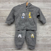 Full Zip Hoodie & French Terry Joggers Mickey Pluto 6-9M