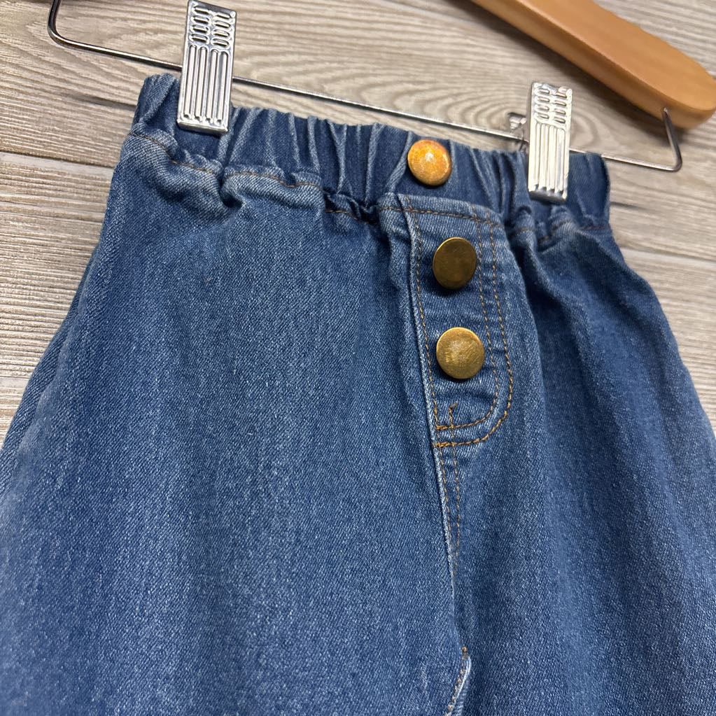 Pull On Bell Bottom Jeans Frayed 2-3