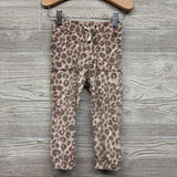 Drawstring Velour Joggers Animal Print 2T