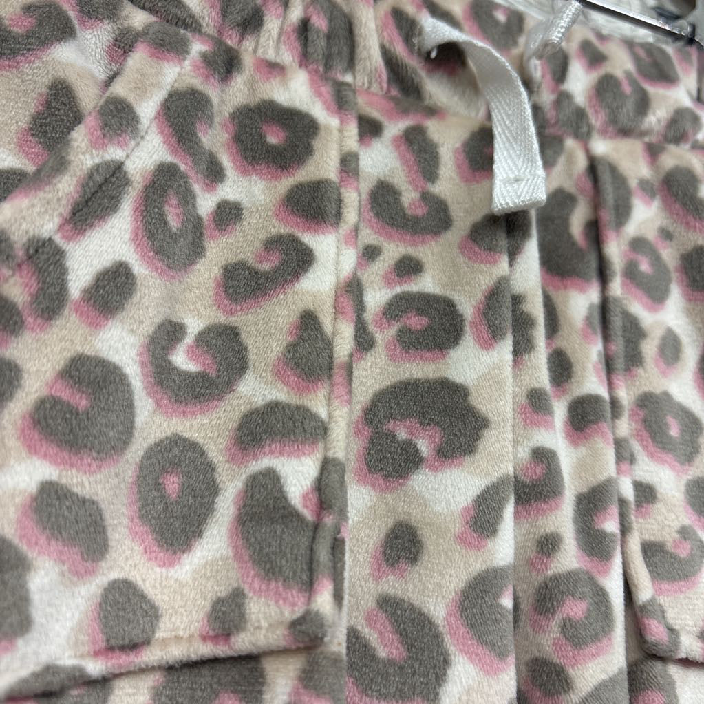 Drawstring Velour Joggers Animal Print 2T