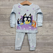 2 Pc LS PJs Stars Dog Bones 2T