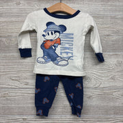 2 Pc LS PJs Mickey Mouse 18M