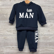 Hoodie Little Man & French Terry Joggers 6-9M