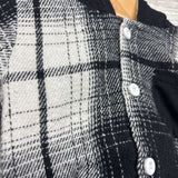 LS Plaid Button Up Shirt W/ Hood & Joggers Patch Knees 3-6M