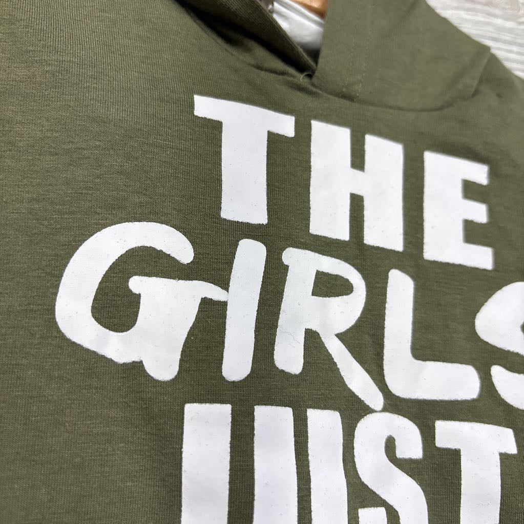 LS Shirt The Girls Just Love Me & Pull On Distressed Jeans 9-12M