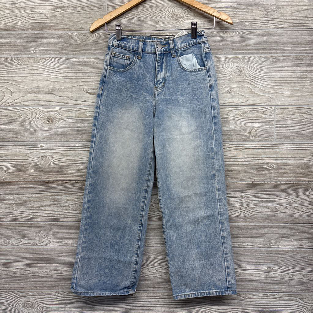 Wide Leg Jeans Bow Pockets 10-12