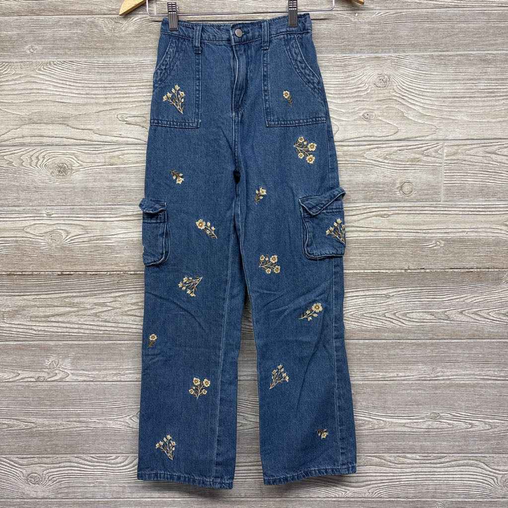 Cargo Jeans Embroidered Flowers 12