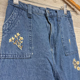 Cargo Jeans Embroidered Flowers 12