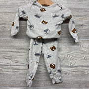 LS Bodysuit & Pants Bears Racoons Fox 9M