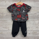 Full Zip Hoodie, Bodysuit Graffiti & French Terry Joggers 6M