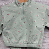 1/4 Zip Pullover & Flare Pants Flowers 6-9M