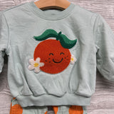 Crewneck & Muslin Pants Oranges 6-12M