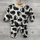 Crewneck & French Terry Joggers Cats 6-12M