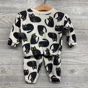 Crewneck & French Terry Joggers Cats 6-12M
