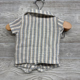 Muslin Button Up Shirt & Shorts Stripes Family Favorite 0-3M