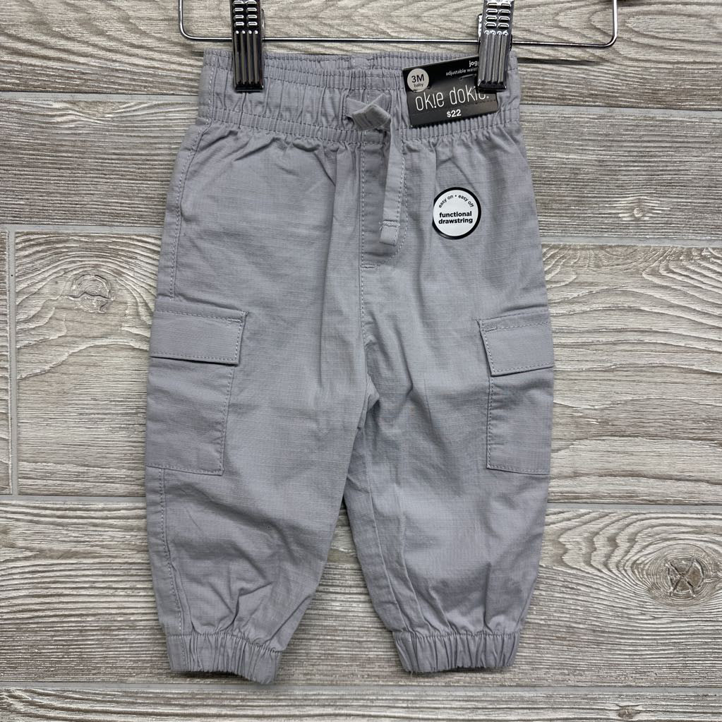 NEW Pull On Drawstring Cargo Joggers 3M