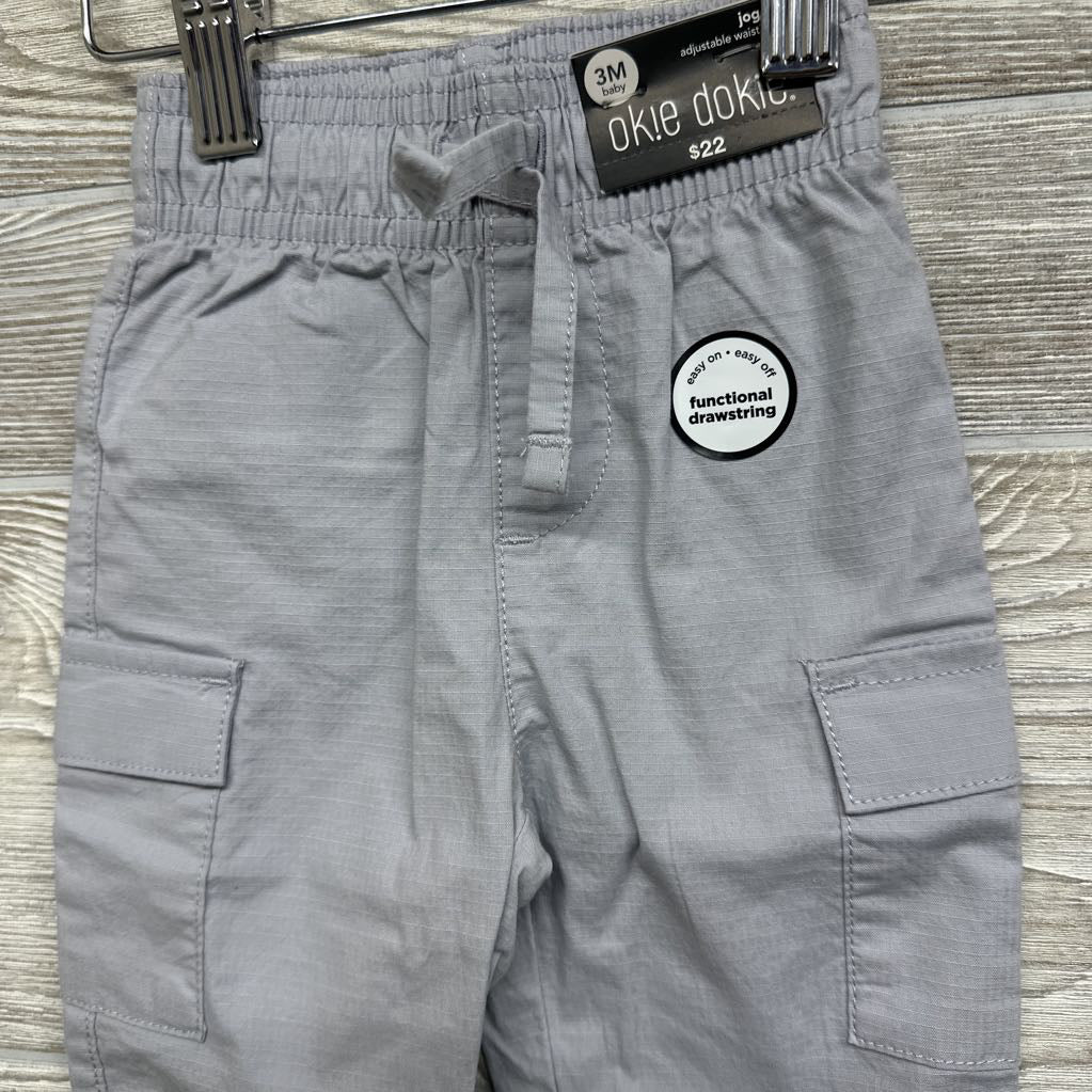 NEW Pull On Drawstring Cargo Joggers 3M