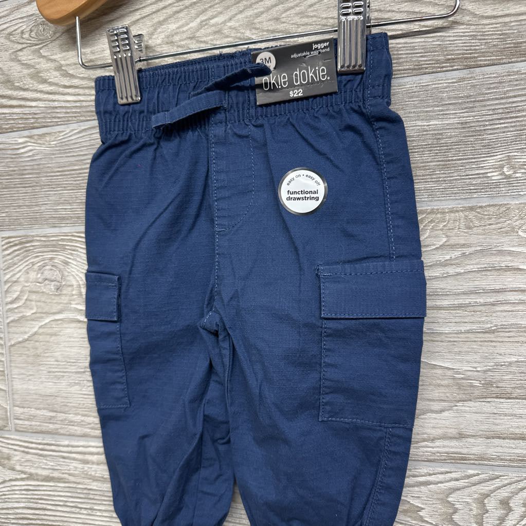 NEW Pull On Drawstring Cargo Joggers 3M