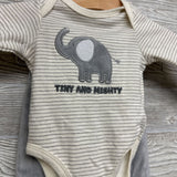 LS Bodysuit Tiny And Mighty & Velour Joggers 3M