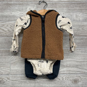 LS Bodysuit Camping, Sherpa Vest & Jogger Sweatpants 3M
