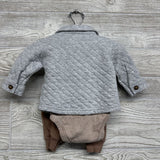 Quilted Jacket, Bodysuit Stripes & French Terry Joggers 3M