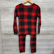 2 Pc LS Plush PJs Plaid 14