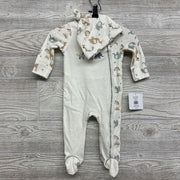NEW Sleeper Welcome To The World & Top Knot Hat Animals 6M