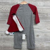 NEW LS Outfit Mickey Mouse W/ Santa Hat 6-9M