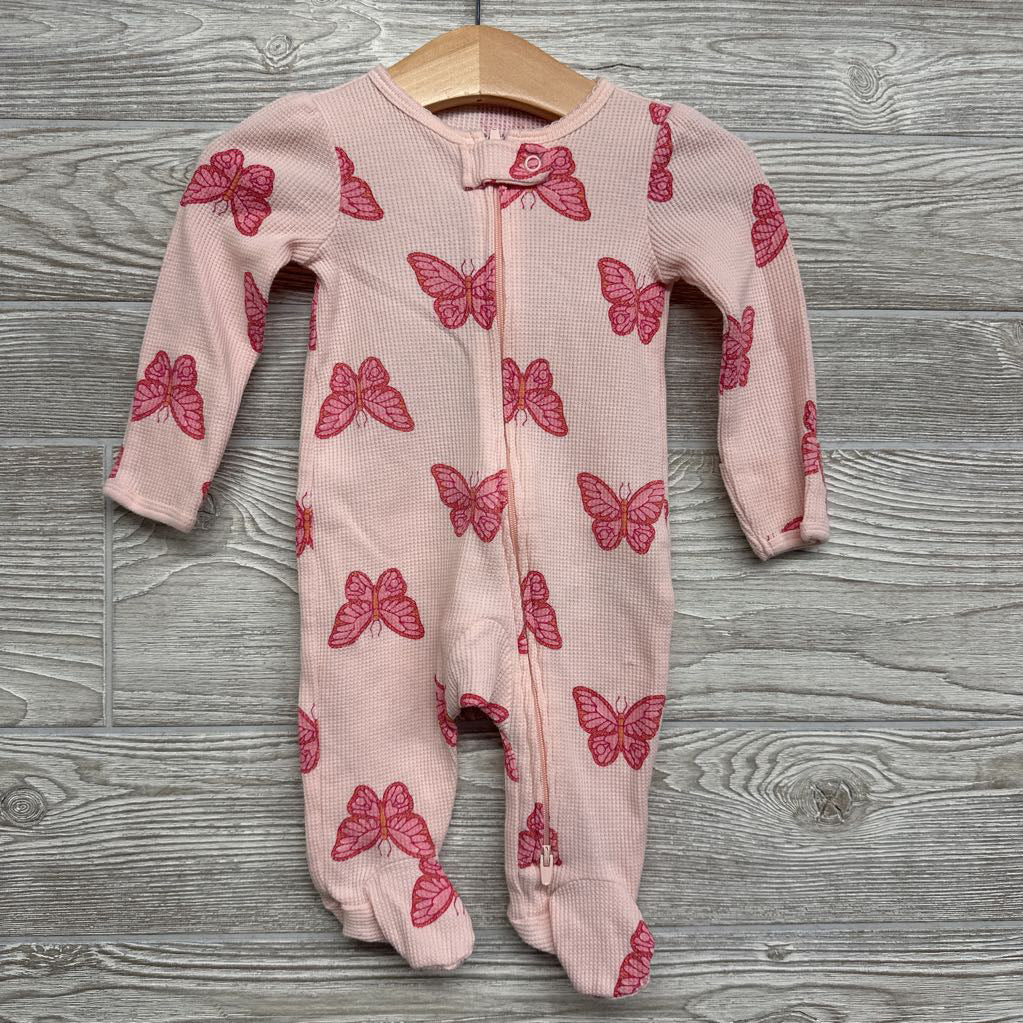 Waffle Knit Sleeper Butterflies 3M