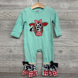 LS Outfit Ruffles Cow 12-18M
