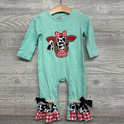 LS Outfit Ruffles Cow 12-18M