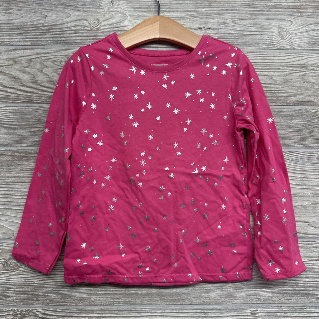 NEW LS Shirt Foil Snowflakes 5T