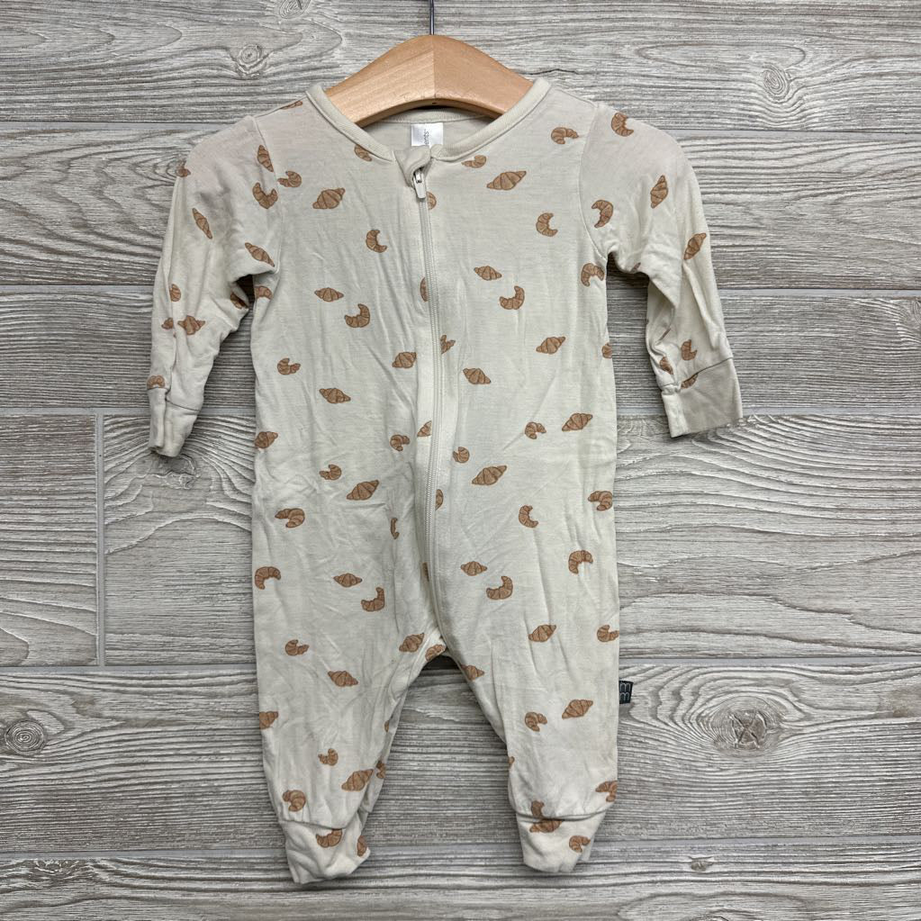 LS Bamboo Outfit Croissants 3-6M