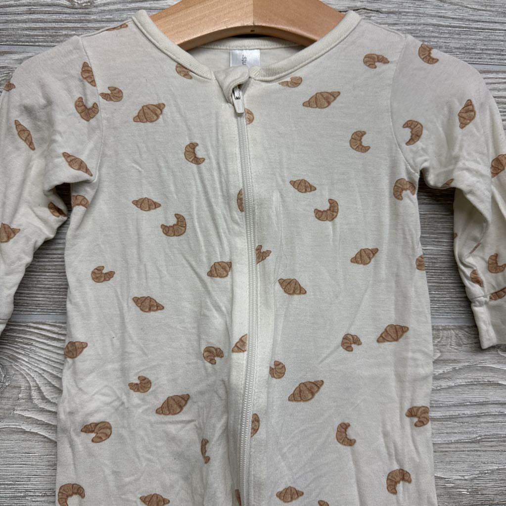 LS Bamboo Outfit Croissants 3-6M
