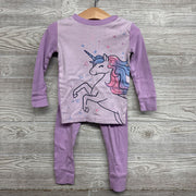 2 Pc LS PJs Unicorn Stars 3T