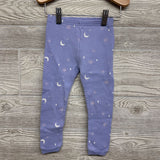 2 Pc LS Waffle Knit PJs Stars Moons 2T