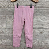 Ribbed Leggings Lettuce Trim 3T