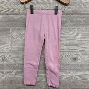 Ribbed Leggings Lettuce Trim 3T