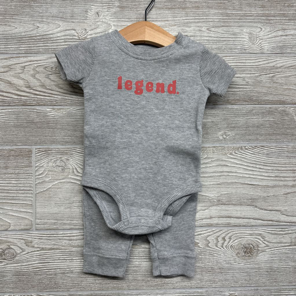 Waffle Knit Bodysuit Legend & Pants 9M